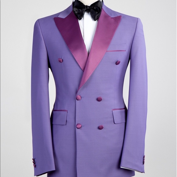 Purple Double Breasted Dress